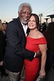 Morgan Freeman and Marcia Gay Harden Kissing at CBS Party | POPSUGAR ...