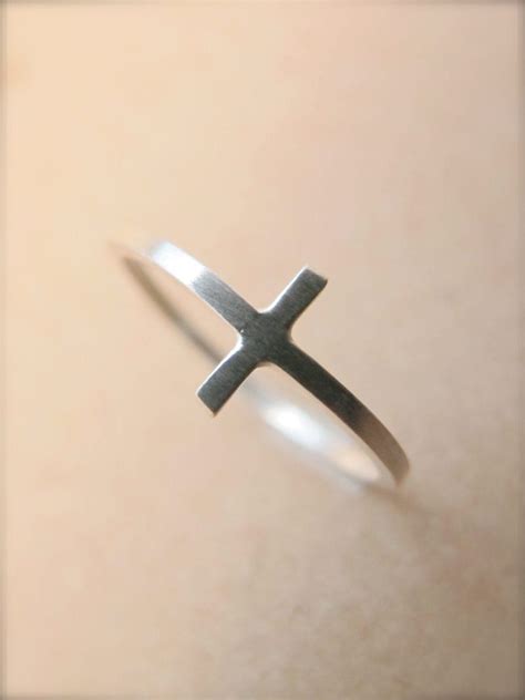 Sideways Cross Ring Sterling Silver