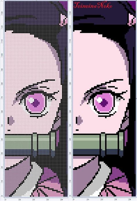 Пин от пользователя Hannah на доске Anime Pixel Art Модели стежков