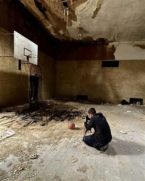 Abandoned Catholic School Gym Once Occupied