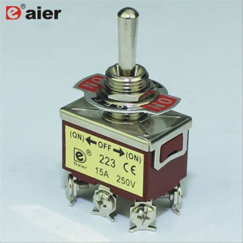 China Auto 15a 3 Way On Off On Spring Loaded Toggle Switch China
