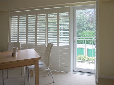 Tracked Shutters Sliding Wooden Track For Interior Patio Doors Uk