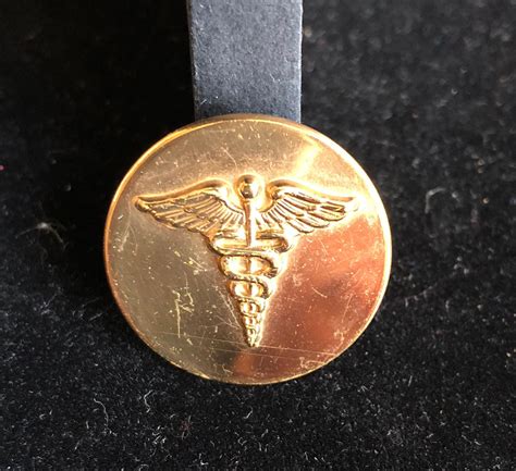 Vintage Caduceus Medical Lapel Pin Gold Color Medical Tie Etsy