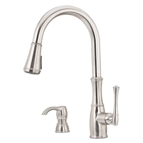 Touchless faucets are the latest and greatest thing in home plumbing. Pfister Wheaton Single-Handle Pull-Down Sprayer Kitchen ...