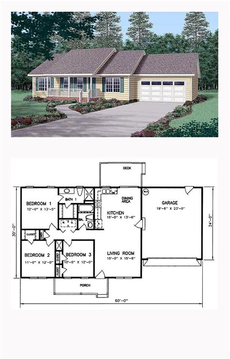 Simple Ranch House Plan For Economical Construction Costs Small
