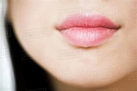 Close Up Of Woman S Lips Stock Photo Dissolve