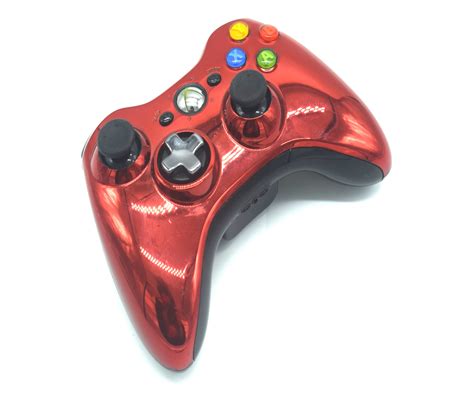Official Microsoft Xbox 360 Wireless Controller Chrome Red Grade B