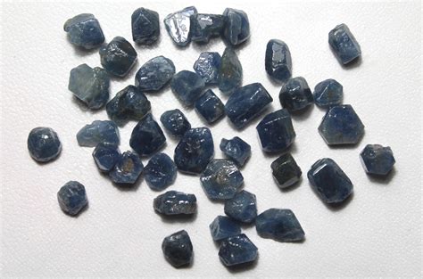 20 Pcs Natural Raw Sapphire Rough Stone Blue Specimen Etsy