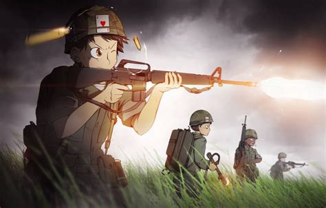 Want to discover art related to anime_military? Through the Field by Xinom | Anime military, Military artwork, War art