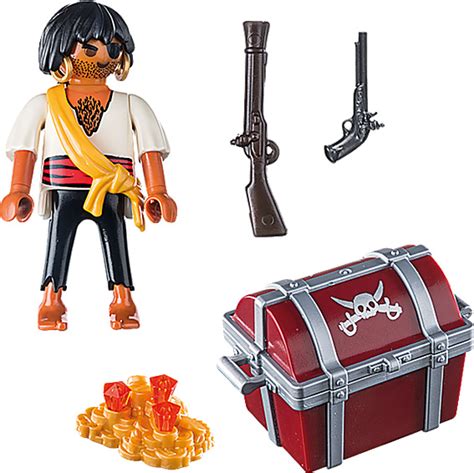 Playmobil Pirate With Treasure Chest Purple Cow Toys