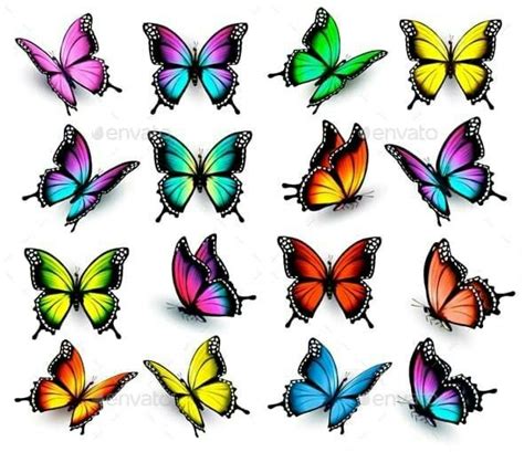 Pin By Şahziye Kuzu On Butterflys Colorful Butterfly Tattoo