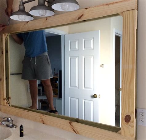Diy Rustic Wood Mirror Frame — Tag And Tibby