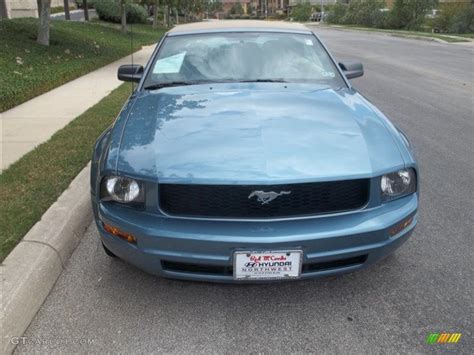 2005 Windveil Blue Metallic Ford Mustang V6 Deluxe Convertible