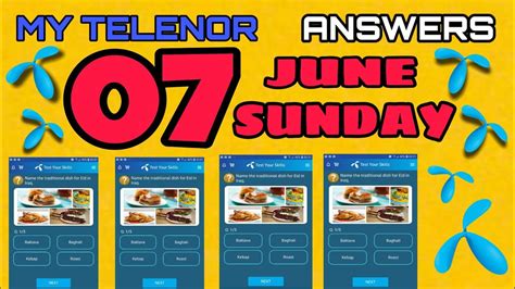 Telenor Questions Today 7 June 2020 Questions And Answers My Telenor