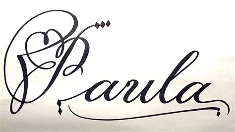 Paula Name Signature Calligraphy Status How To Draw Cursive