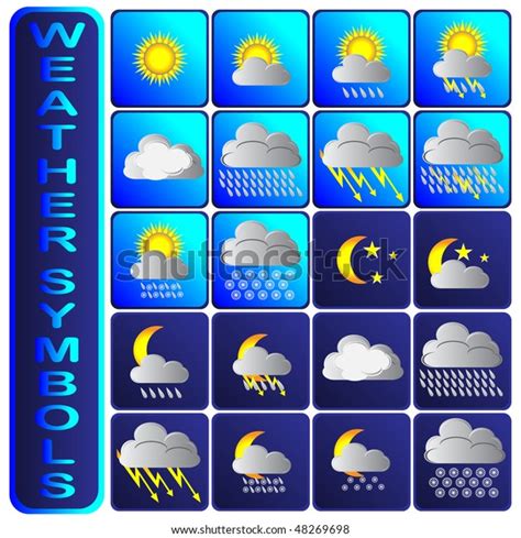 Weather Symbols Stock Vector Royalty Free 48269698 Shutterstock