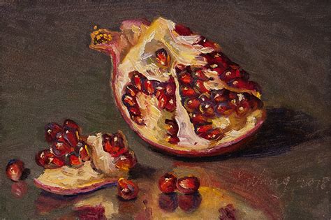 Wang Fine Art Pomegranate A Painting A Day Daily Painting Daily