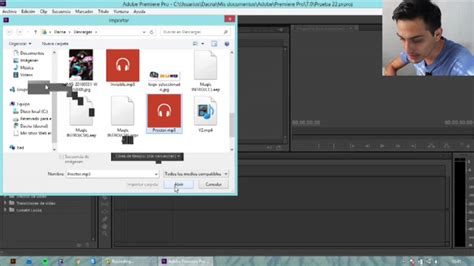 Cómo empezar e importar archivos Adobe Premiere YouTube