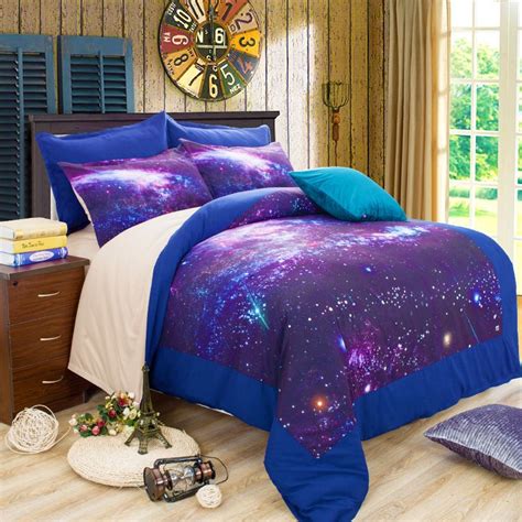 3d Galaxy Bedding Sets Queen King Size Universe Outer Space Themed Bedspread Bed Linen Bed