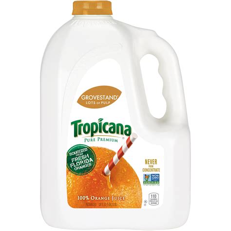 Tropicana Pure Premium 100 Orange Juice 1 Gallon Jug