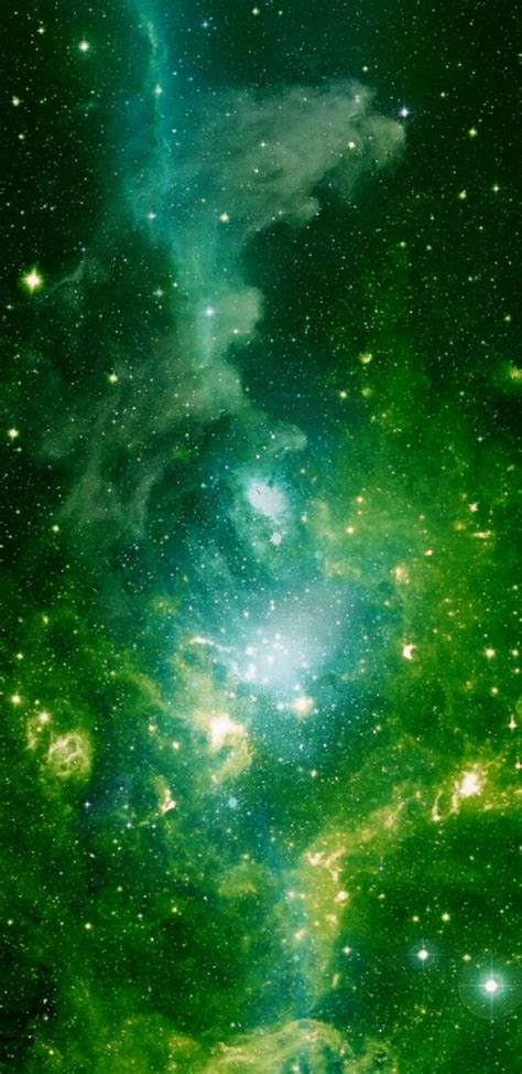 1080p Descarga Gratis Nebulosa Verde Galaxia Espacio Estrellas