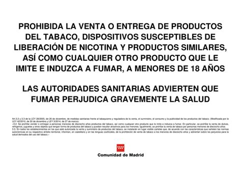 PROHIBIDA LA VENTA O ENTREGA DE PRODUCTOS DEL