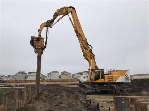 Pile Driver Engin Construction Heavy Equipment Machinery Utility Pole Basement Grounds