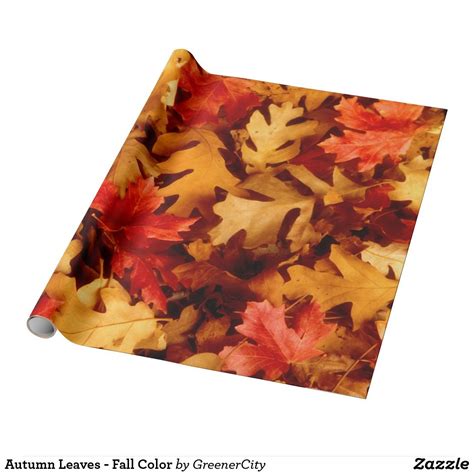 Oak Leaves Autumn Leaves Leaf Artwork Unique Shelves Gift Wrapper