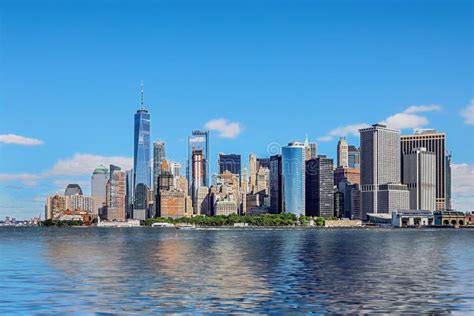 Panoramic Views Of The New York City Manhattan Stock Photo Image Of