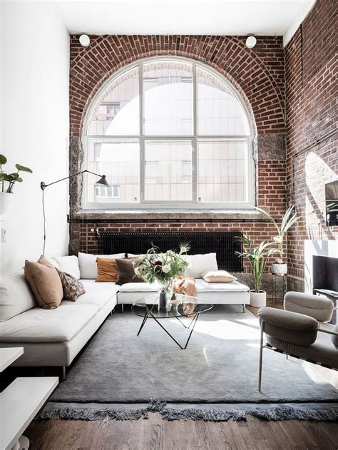 Loft With An Exposed Brick Wall Camo Living Rooms Small Living Rooms