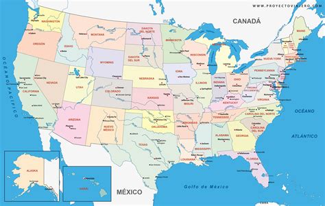 Mapa De Estados Unidos Con Sus Estados Y Capitales Tamaño 52 OFF