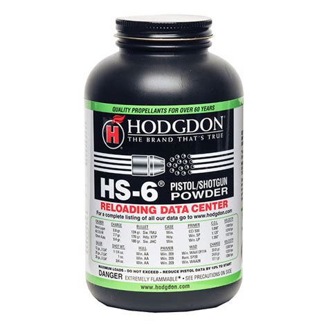 Hodgdon Hs6 Smokeless Powder 1 Pound Graf And Sons