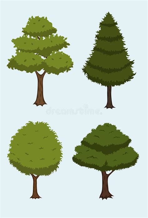 Cartoon Tree Collection Stock Vector Illustration Of Vector 20316113