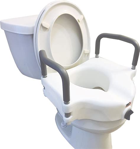 Carex Classics Elevated Toilet Seat With Armrests
