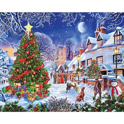 Village Christmas Tree 1000 Piece Jigsaw Puzzle Spilsbury