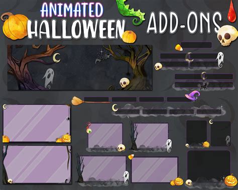 Animated Halloween Add Ons Twitch Streamer Overlays And Scenes Etsy