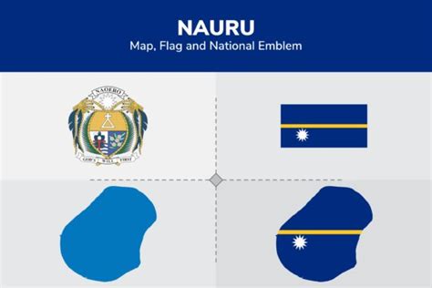 Nauru Mapflag And National Emblem Graphic By Shahsoft · Creative Fabrica