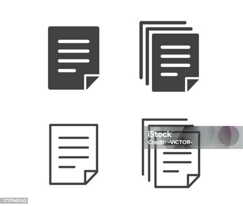 Document Illustration Icons Stock Illustration Download Image Now