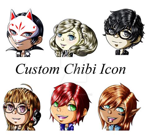 Custom Chibi Headshot Icon Open By Clueless201 On Deviantart