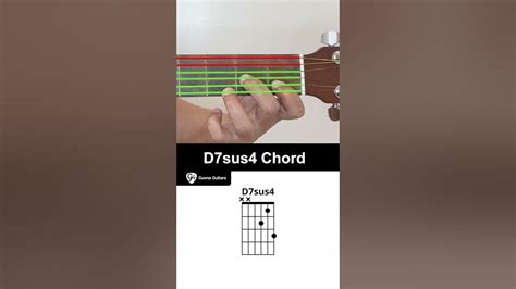 How To Play The D7sus4 Chord On Guitar Guvna Guitars Youtube