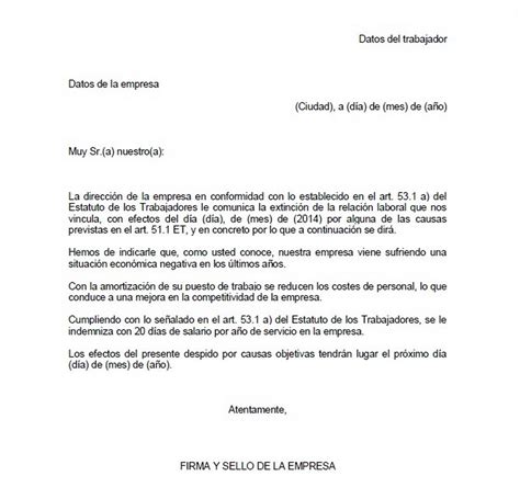Carta De Despido Laboral Quotes About D Vrogue Co