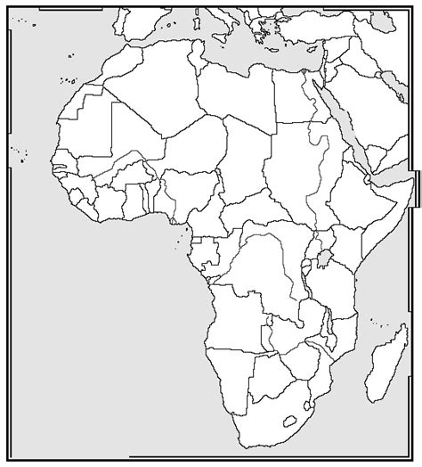 Physical Map Of Africa Blank