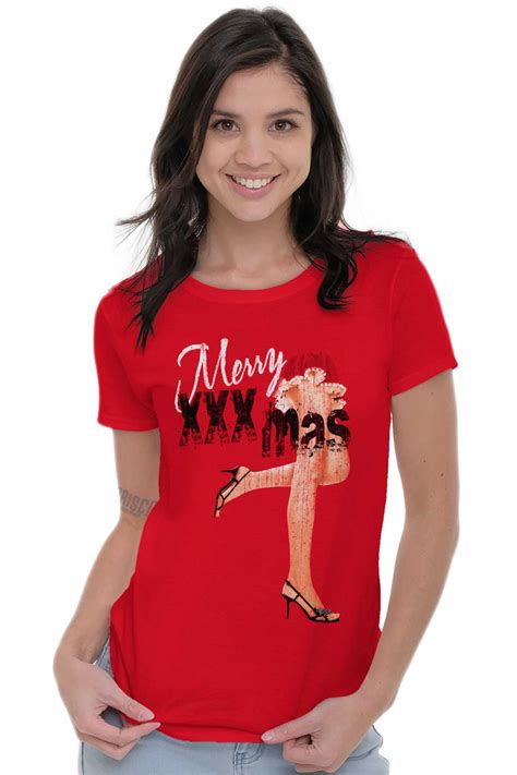 Merry Xxxmas Funny Shirt Cool T Sexy Christmas Santa Claus Ladies Tee Shirt T Ebay