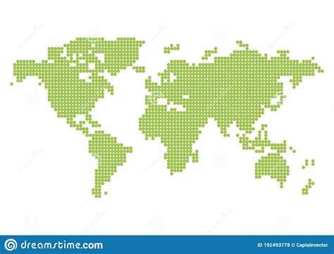 Pixelated World Map Vector Illustration Decorative Design Stock Vector