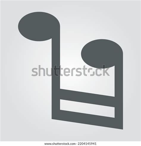 Slanted Beamed Sixteenth Note Musica Stock Vector Royalty Free