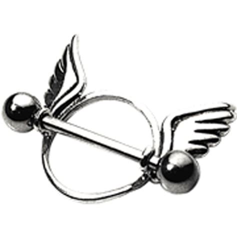 Nipple Piercing With Two Wings