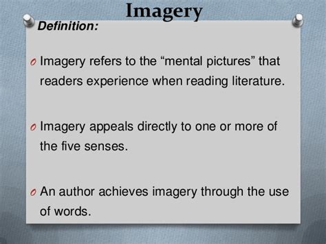 ? Definition of imagery with examples. What is Imagery? Literary