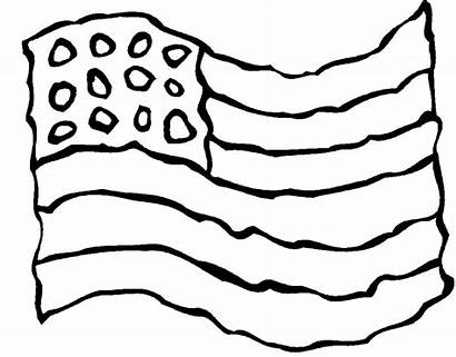 Flag Coloring American Pages Printable Waving Patriot
