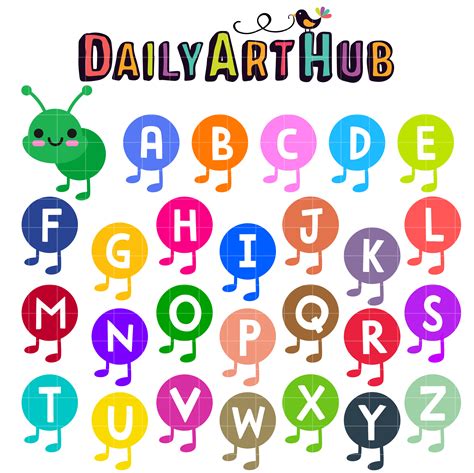 Caterpillar Letters Clip Art Set Daily Art Hub Free Clip Art Everyday