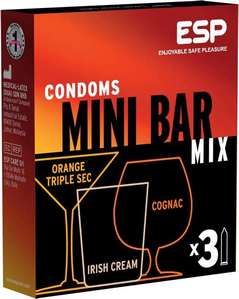 Esp Minibar 3 Condoms With Flavours Of Alcoholic Drinks Amazonca Health And Personal Care